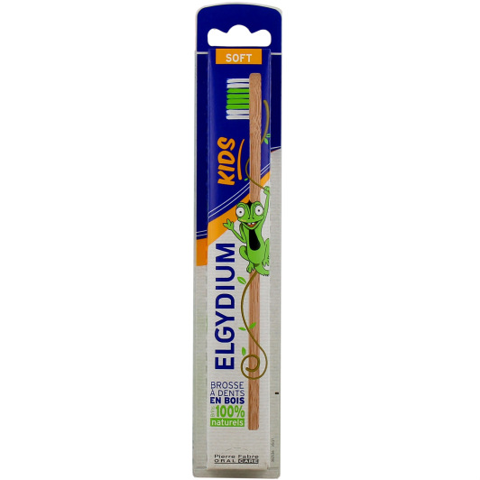 Elgydium Kids Brosse à Dents en Bois éco-responsable Enfant