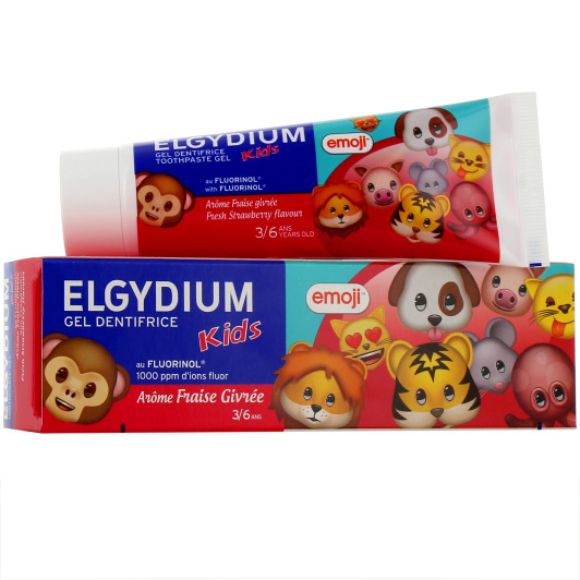 Elgydium Kids Emoji Dentifrice 3-6 ans Fraise Givrée