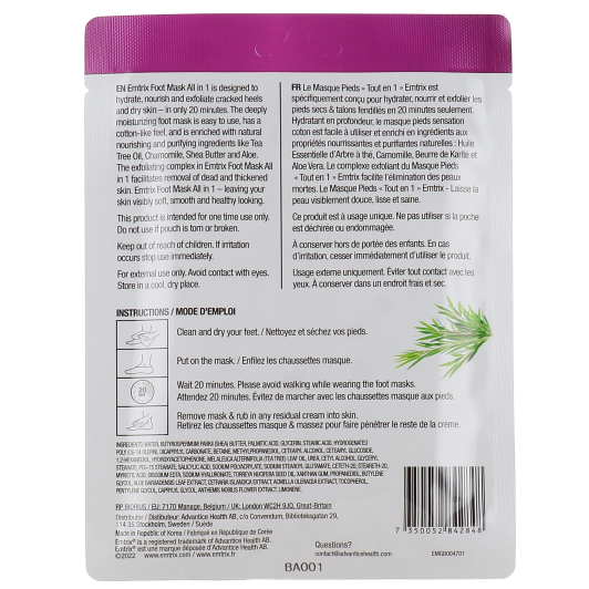 Masque Hydratant Pour Pieds Avon Footworks - À L'arbre à Thé Et Ananas, 40ml - Neuf