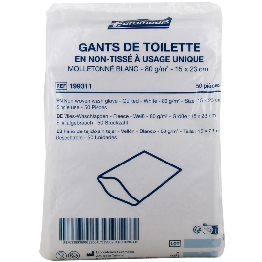Gants de Toilette à Usage Unique