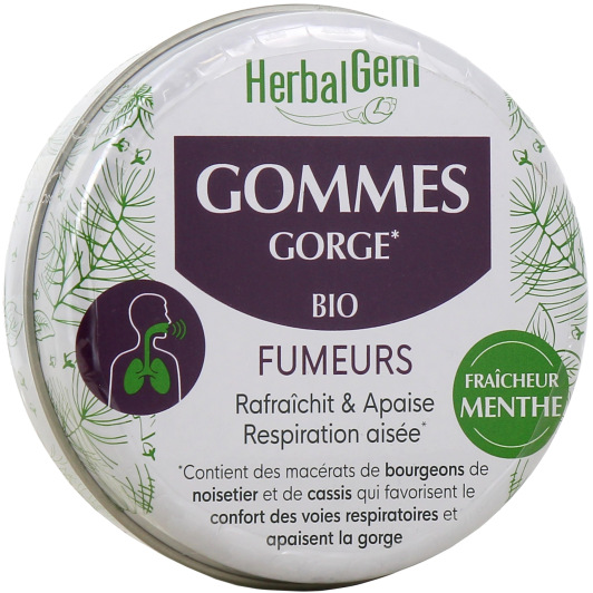 Herbalgem Gommes Gorge Bio pour Fumeurs