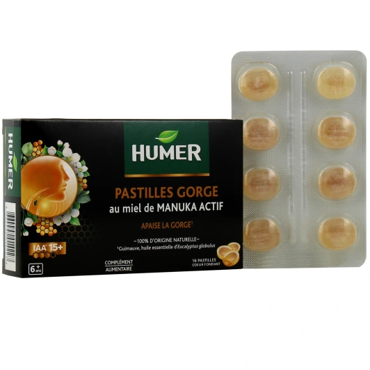 Humer Pastilles Gorge au Miel de Manuka Actif