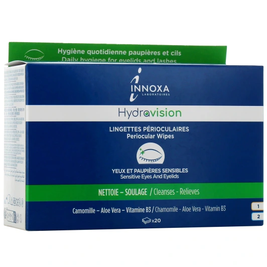 Innoxa Hydravision Lingettes Périoculaires Yeux et Paupières Sensibles