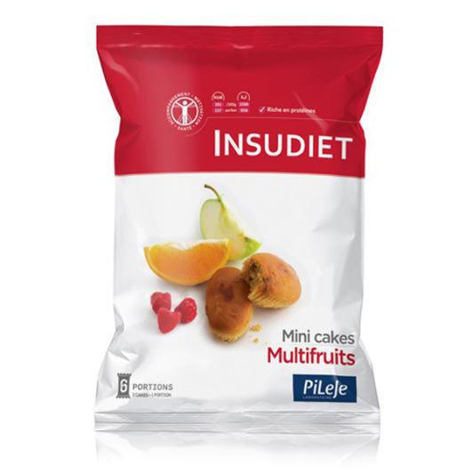 Insudiet Mini Cake Multifruits 6 Portions