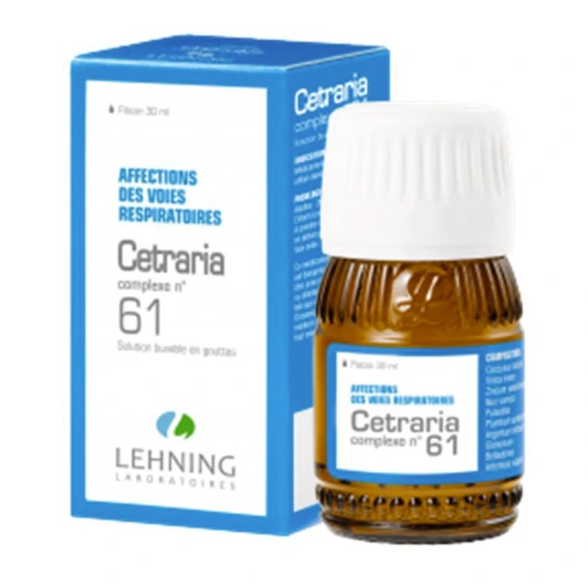 Lehning Cetraria Complexe 61 Solution buvable en gouttes 30 ml