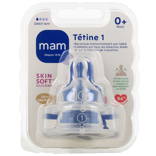 Tétine Anatomique 0M Débit 1 MAM X2 Univers Pharmaci