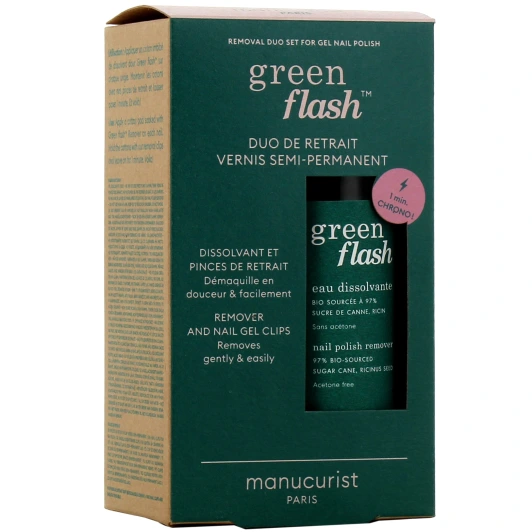 Manucurist Green Flash Duo de Retrait Vernis Semi-Permanent