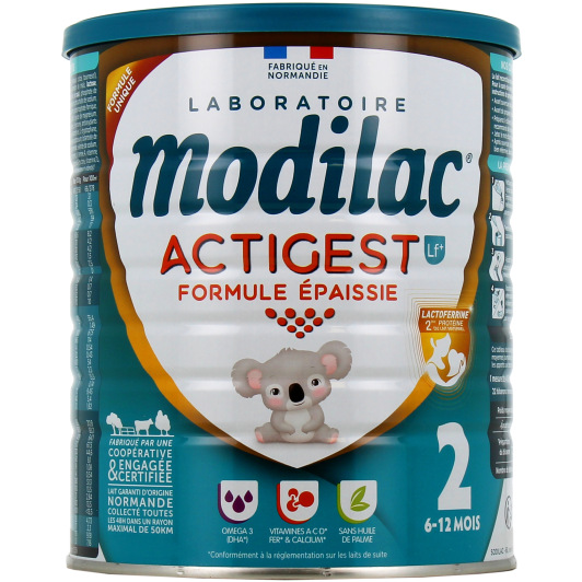 Modilac Actigest LF+ 2 Formule épaissie Lait 2ème âge