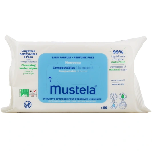 Mustela Lingettes Nettoyantes à l'Eau