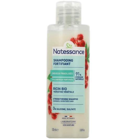Natessance Shampooing Réparateur Fortifiant Ricin et Kératine Végétale