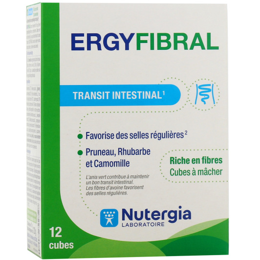 Nutergia Ergyfibral 12 cubes à mâcher