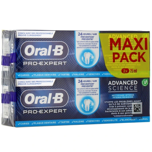 Oral B Pro Expert Advanced Science Dentifrice Nettoyage intense