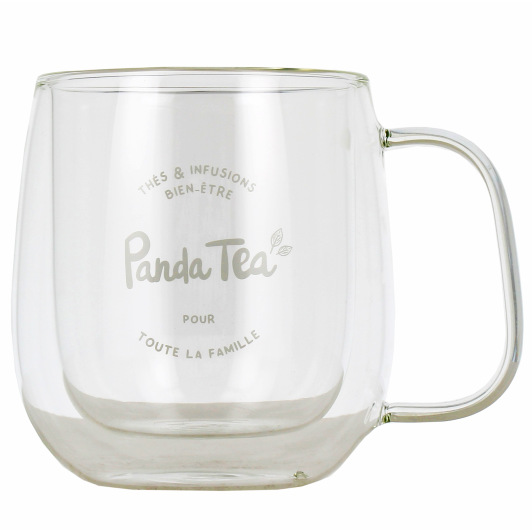 Panda Tea Mug en Verre Double Paroi