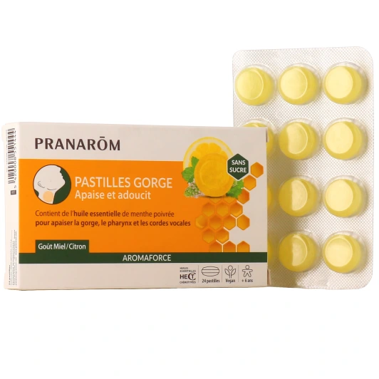 Pranarom Aromaforce Pastilles Gorge Apaise et Adoucit