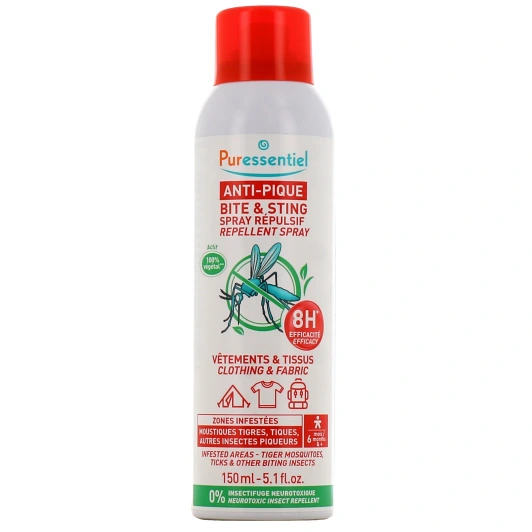 Puressentiel Anti-Pique Spray Répulsif Vêtements & Tissus