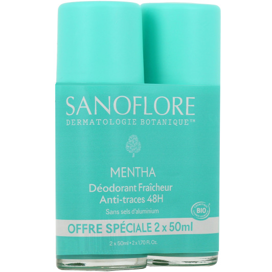 Sanoflore Déodorant Fraicheur Bio Anti-traces 48h Mentha