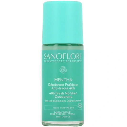 Sanoflore Déodorant Fraicheur Bio Anti-traces 48h Mentha