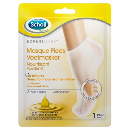 Scholl Masque Pieds Nourrissant Huile d'Argan