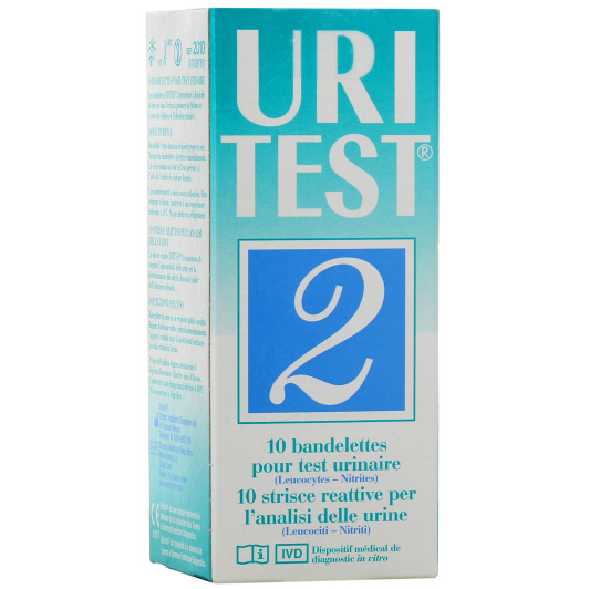 Uritest 2 Bandelettes pour Test Urinaire