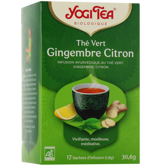 Yogi Tea Thé Vert Gingembre Citron Bio