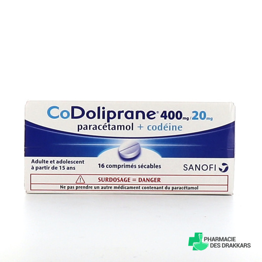 Codoliprane  400mg / 20 mg 16 comprimés