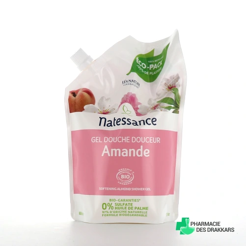 Natessance Gel Douche Relaxant Bio Amande-Pêche de vigne