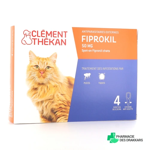 Clément Thékan Fiprokil Chat Spot-On Antiparasitaires