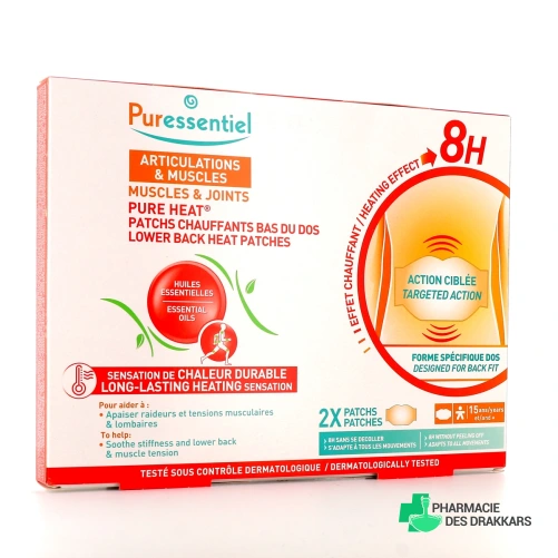 Puressentiel Patchs Chauffants Bas du Dos