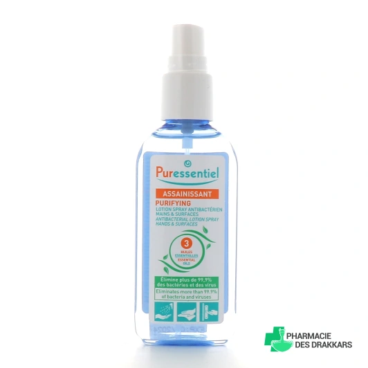 Lotion Spray Antibactérien Assainissant Mains et Surfaces