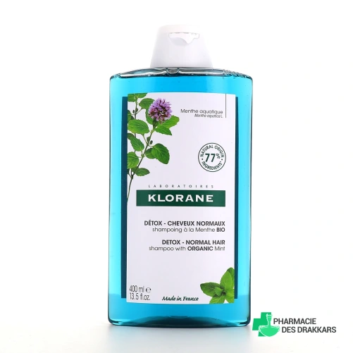 Klorane Shampooing Détox Menthe Aquatique Bio
