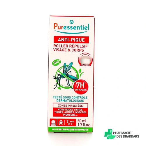 Puressentiel Anti-Pique Roller Répulsif Bio Visage & Corps