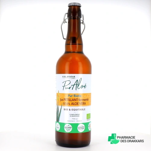 Pur Aloé Jus Pétillant Fermenté Pur Biotic à l'Aloé Vera