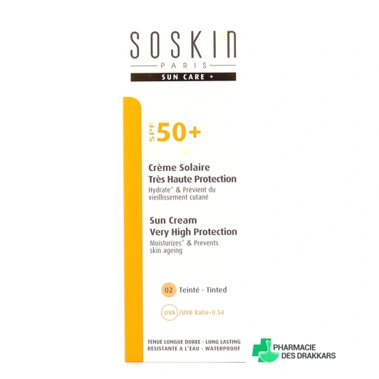 Crème solaire très haute protection SPF 50 + teinté