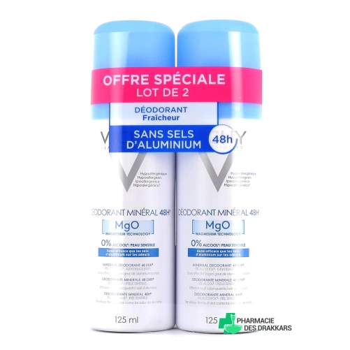 Vichy Déodorant Minéral 48h sans sels d'aluminium