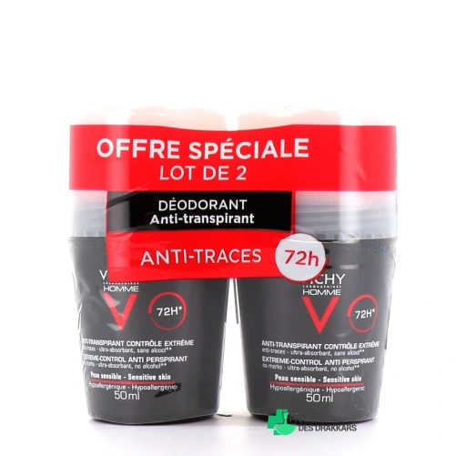 Vichy Homme Anti-Transpirant 72h Contrôle Extrême