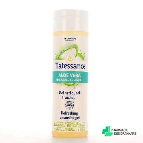 Natessance Gel Nettoyant Fraîcheur Aloe Vera Bio
