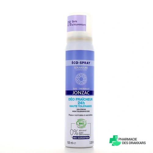 Jonzac Déodorant Fraîcheur 24h Bio Haute Tolérance Eco-Spray