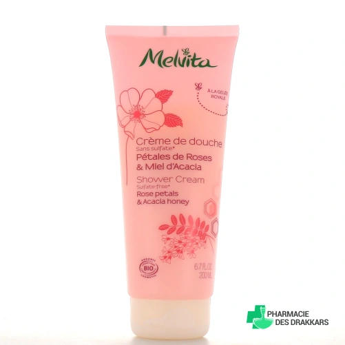 Melvita Pétales de roses et miel d'acacia Crème de douche