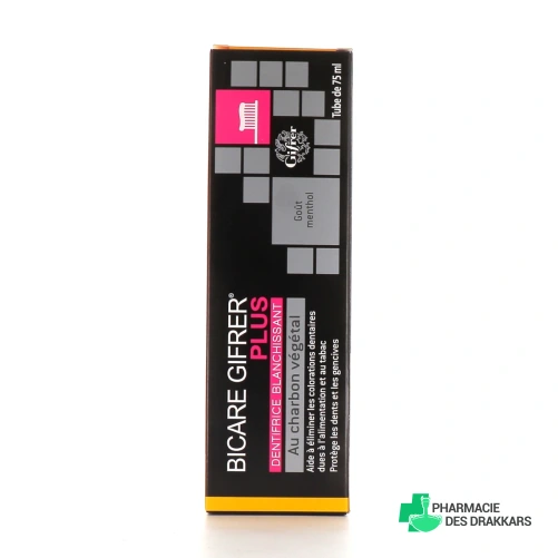 Bicare Plus Dentifrice Blanchissant au Charbon Végétal
