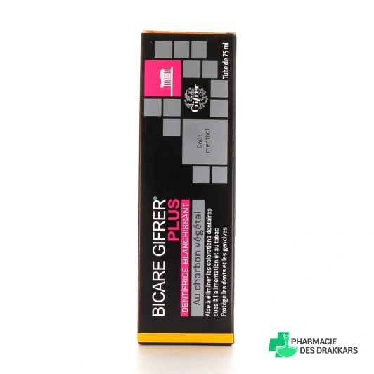 Bicare Plus Dentifrice Blanchissant au Charbon Végétal