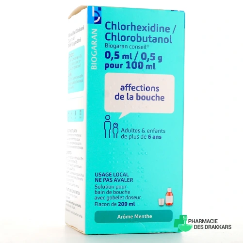 Chlorhexidine/Chlorobutanol Biogaran Bain de Bouche