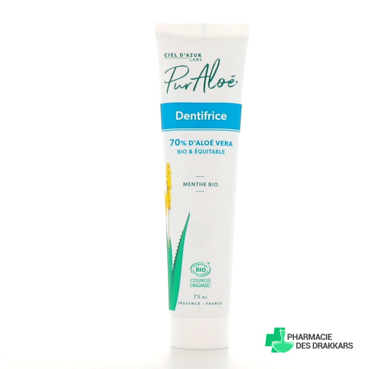 Pur Aloé Dentifrice Menthe Bio 70 % Aloe Vera Natif