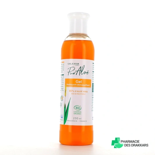 Pur Aloé Gel Nettoyant Démaquillant Bio 87 % Aloe Vera Natif