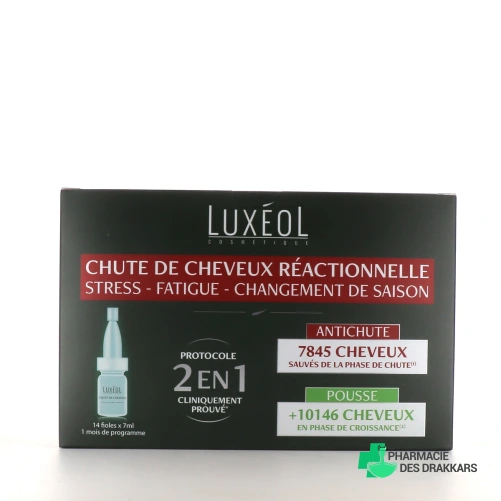 Luxéol Chute de Cheveux Réactionnelle Protocole 2 en 1