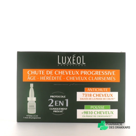 Luxéol Chute de Cheveux Progressive Protocole 2 en 1