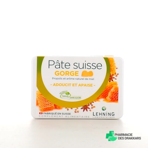 Lehning Pâte Suisse Gorge Propolis et Miel