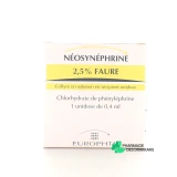 Néosynéphrine 2,5% Faure Unidoses de 0,4 ml - Vue 360°