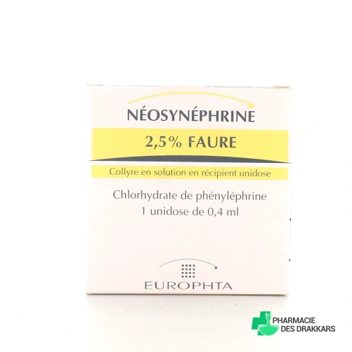 Néosynéphrine 2,5% Faure Unidoses de 0,4 ml