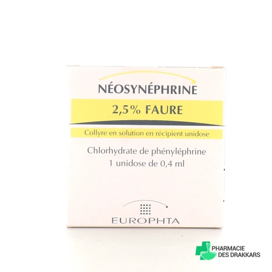 Néosynéphrine 2,5% Faure Unidoses de 0,4 ml