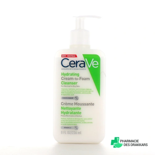 CeraVe Crème Moussante Nettoyante Hydratante